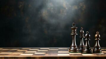 xadrez jogos usar estratégias para regras a quadro, decisão fazer corresponder, xadrez peça isolado em fundo, ai gerado foto
