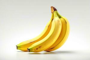 bananas em branco fundo. generativo ai foto