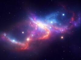 etéreo cósmico espetáculo celestial listras a estrelado universo, generativo ai foto