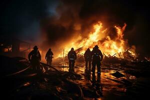 fogosa inferno bombeiros dentro açao ai gerado foto