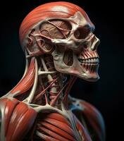 humano anatomia. ai generativo foto