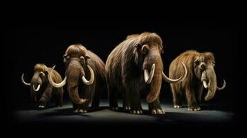 lanoso mamutes. elefante mamute. generativo ai foto