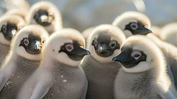 imperador pinguim garotas. imperador pinguins do sul georgia. generativo ai foto