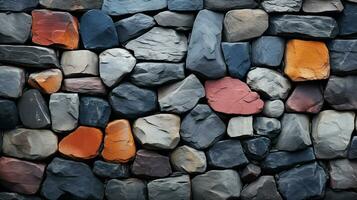 Rocha parede, colorida pedra fundo ai generativo foto