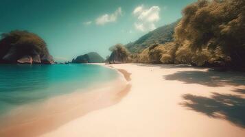 surpreendente e lindo tropical praias dentro a verão temporada, generativo ai foto