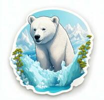 urso polar no iceberg foto