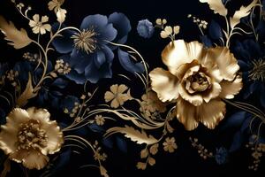 lindo abstrato floral papel de parede Projeto foto
