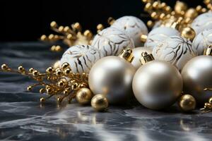 elegante tradicional Natal decoração. generativo ai. foto