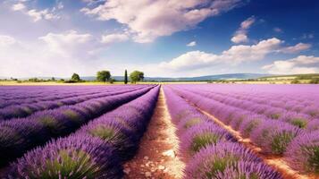 lavanda Campos, França, às nascer do sol. gerar ai foto