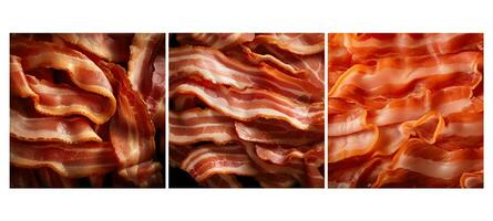 delicioso bacon Comida textura fundo foto