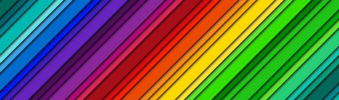 abstrato moderno brilhante cabeçalho com colori oblíquo linhas. cor espectro bandeira. colorida listrado padronizar fundo. moderno vetor ilustração foto
