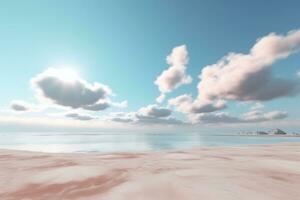 3d render paisagem de praia fundo generativo ai foto