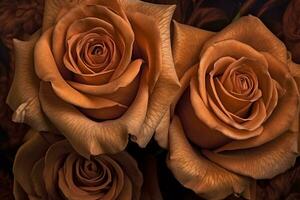 bronze rosas textura fundo generativo ai foto