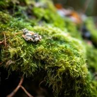 fechar-se do uma musgoso textura generativo ai foto