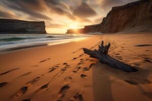 extra arenoso cênico paisagem de praia generativo ai foto