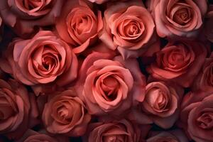 Rosa rosa textura fundo generativo ai foto