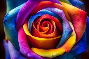 vibrante multicolorido rosas textura fundo generativo ai foto