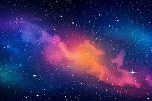 cósmico gradiente galáxia horizonte pitoresco estrelado planetário universo gráfico ilustração generativo ai foto