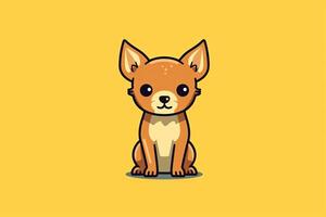 chihuahua cachorro gráfico ilustração isolado em uma monocromático fundo generativo ai foto