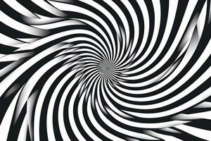 hipnótico Preto e branco espiral fundo generativo ai foto