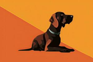labrador cachorro gráfico ilustração isolado em uma fundo generativo ai foto