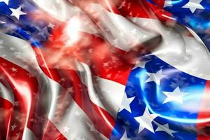 patriótico americano bandeira abstrato fundo generativo ai foto