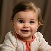 a bebê é sorridente generativo ai foto
