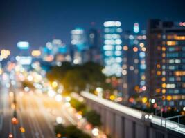 cidade às noite, borrado cidade fundo foto