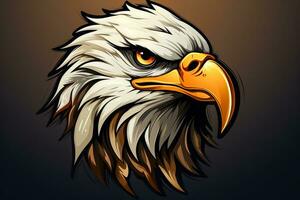Águia falcão e Falcão mascote ilustração isolado em fundo moderno Esportes logotipo para esports equipe foto