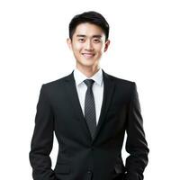 chinês sorridente homem de negocios isolado foto