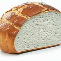 pão isolado em uma branco fundo. recorte caminho incluído. generativo ai foto