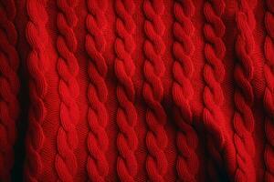 vermelho suéter padronizar algodão. gerar ai foto