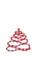 decoração de natal, árvore de natal ou ornamento com bolas no fundo branco foto