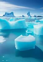 gelo formações e icebergs, generativo ai ilustração. foto