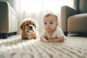 pequeno bebê cachorro. gerar ai foto