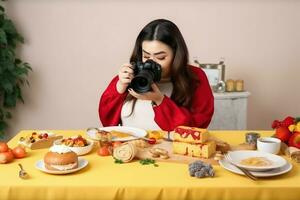 Comida blogueiro. gerar ai foto