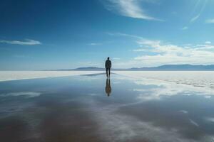 sal lago reflexão cara. gerar ai foto