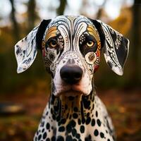 uma grande enredar do muitos cachorro raças com diferente Projeto ilustrações foto