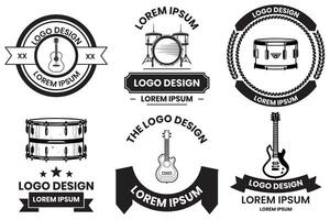 musical instrumento logotipo dentro plano linha arte estilo foto