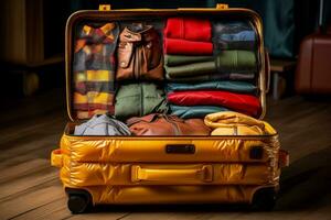 inteligente embalagem técnicas Socorro manter bagagem organizado durante viagens foto