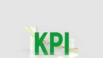 a kpi ou chave desempenho indicador para o negócio conceito 3d Renderização foto