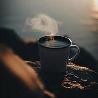 manhã café em a Rocha. ai generativo foto