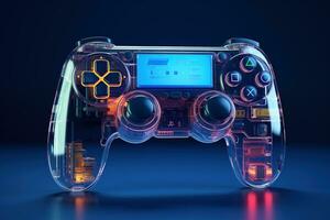 3d realista jogos console, videogame controle de video game ou controle foto