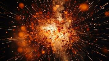 uma fechar-se do uma fogo de artifício explodindo dentro lento movimento, diwali estoque imagens, realista estoque fotos