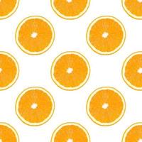 padrão sem emenda feito de fatia de fruta laranja isolada no fundo branco. foto