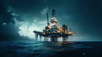 óleo equipamento às a mar foto