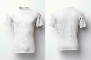 brincar Esportes futebol equipe uniformes branco camisa, generativo ai ilustração foto