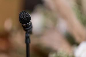 microfone no palco, alto-falante, conferência foto