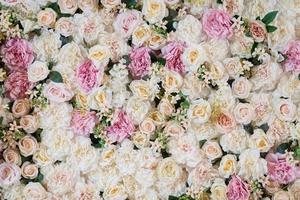 fundo de pano de fundo de casamento, decoração de flores foto