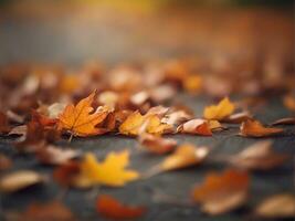queda outono folhas. ai generativo foto